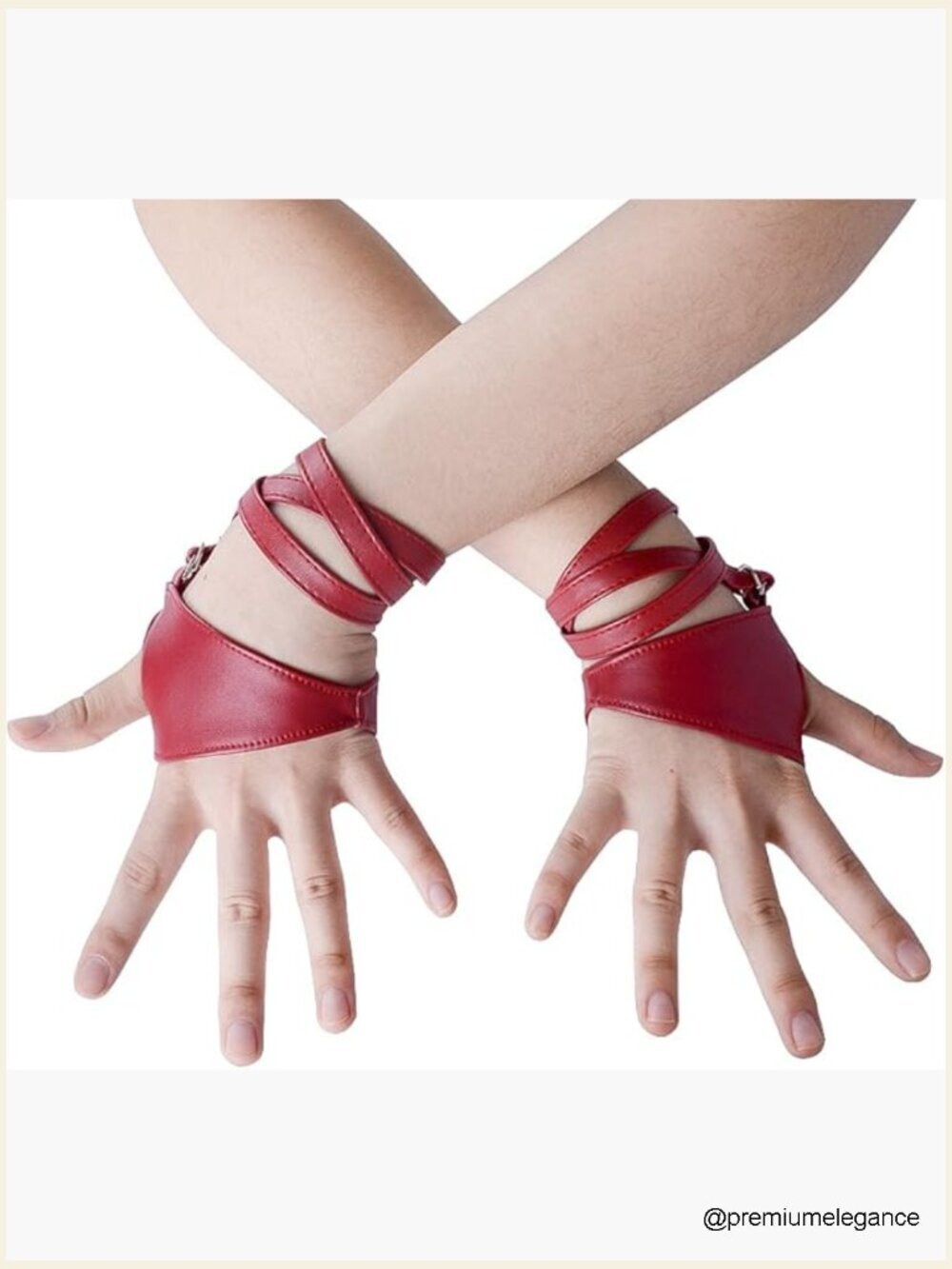 Half Finger PU Leather Punk Gloves Motorcycle Costume Driving
